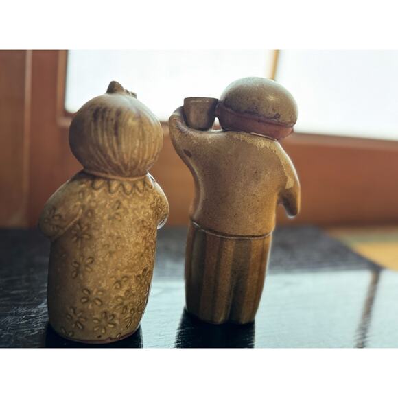 Vintage Fitz And Floyd Stoneware Japan Figurines - Boy & Girl Set - Picture 9 of 10
